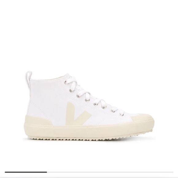 Veja white canvas hightop sneakers size 36 - Picture 4 of 7